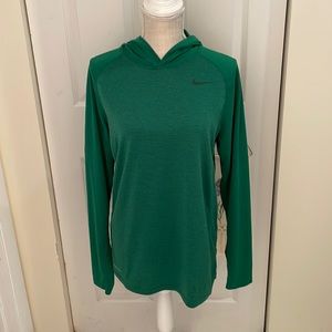 Nike Green Stripped Dri-Fit Hoodie Long Sleeve Top